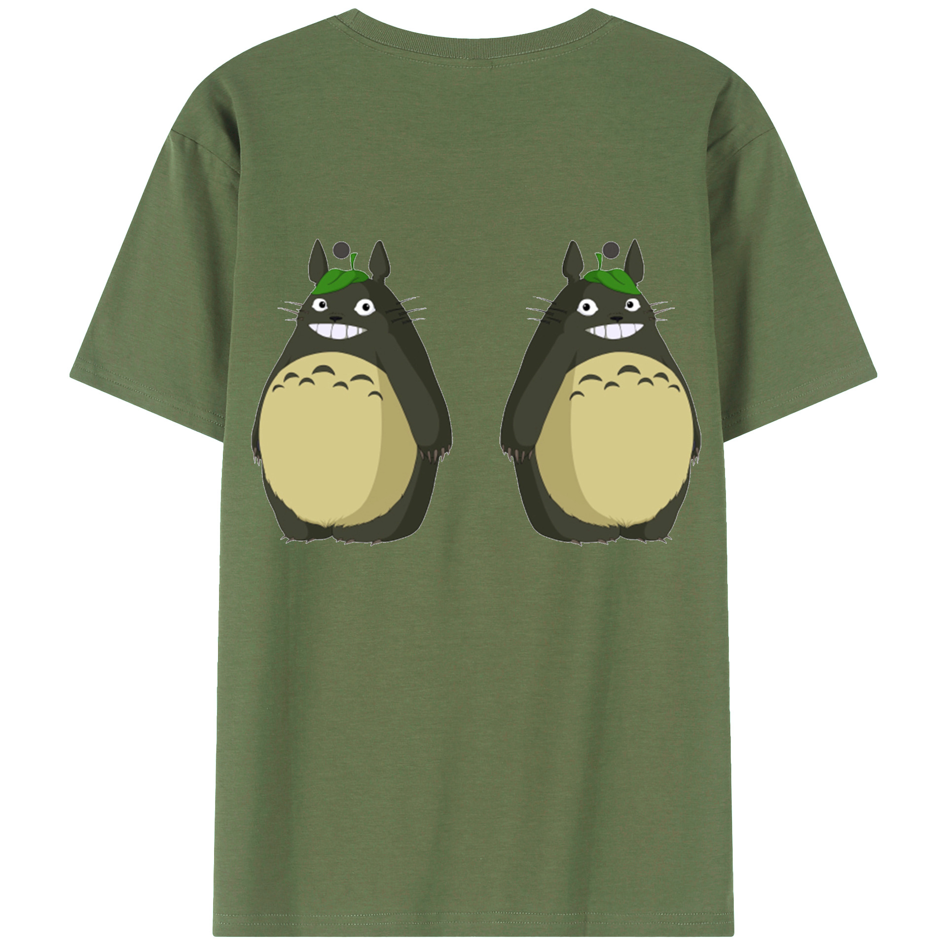 （画像用） となりのトトロ 草壁メイ 草壁サツキ My Neighbor Totoro Satsuki Kusakabe Mei Kusakabe 綿100％ メンズ半袖Tシャツ（バックプリント） 通気性